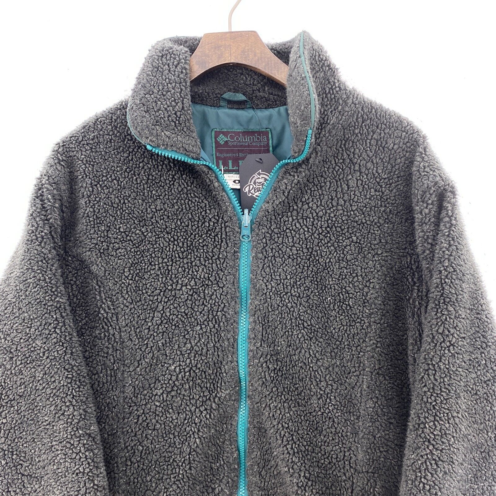 Columbia x L. L. Bean Fleece Jacket Size M Full Zip Up Grey Women's 90s