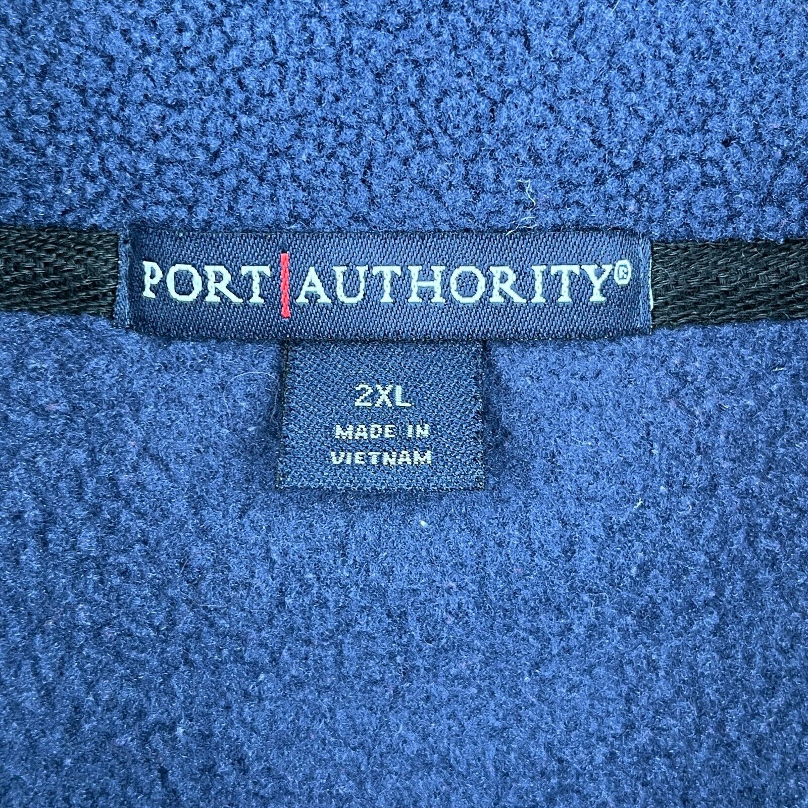 Google Embroidered Fleece Tech Full Zip Vest Navy Blue Mens Size XXL