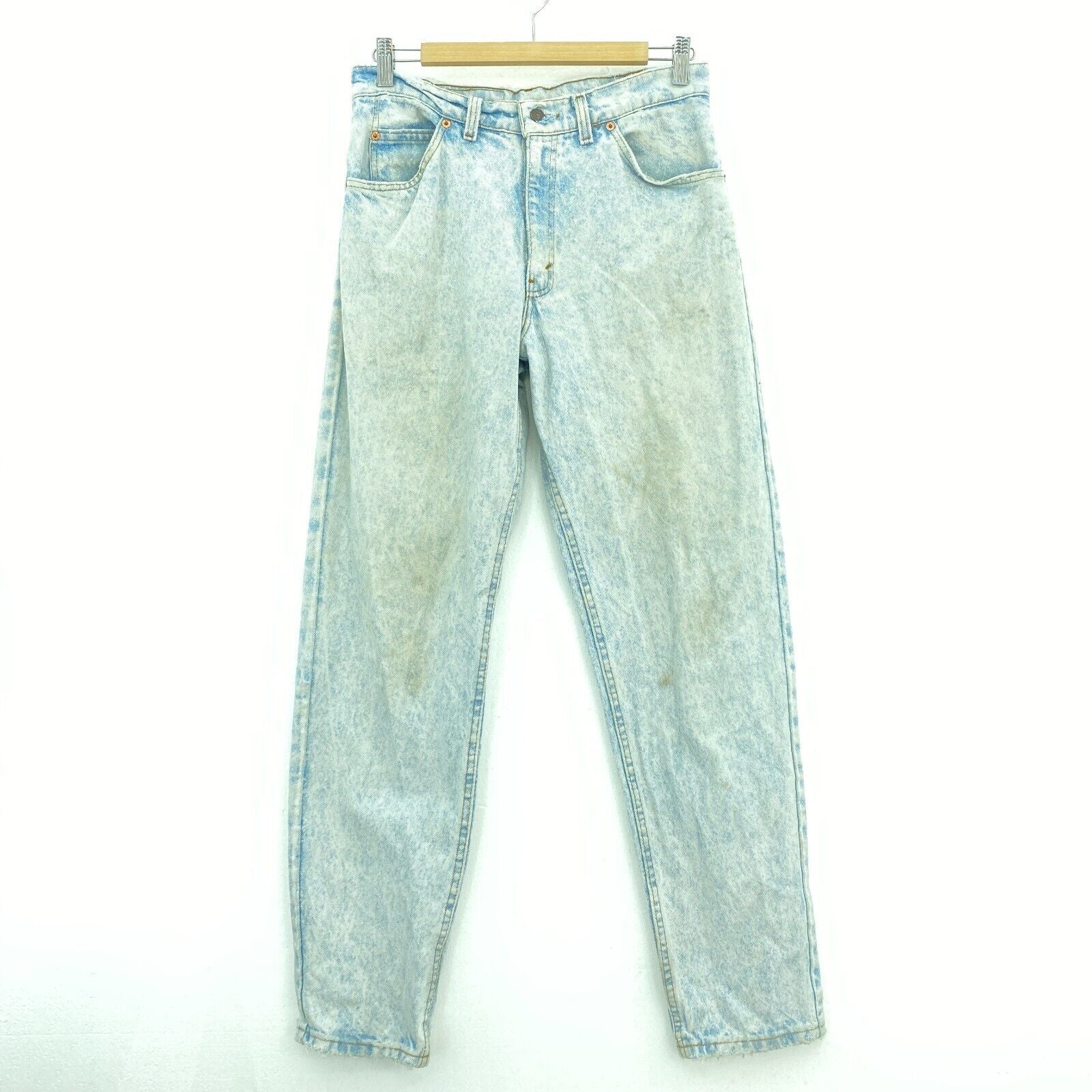 Levi's Vintage Acid Wash Light Blue Jeans Size 30 Tapered Leg