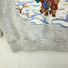 Snowman Teddy Bear Christmas Gray Vintage Sweatshirt Size XL