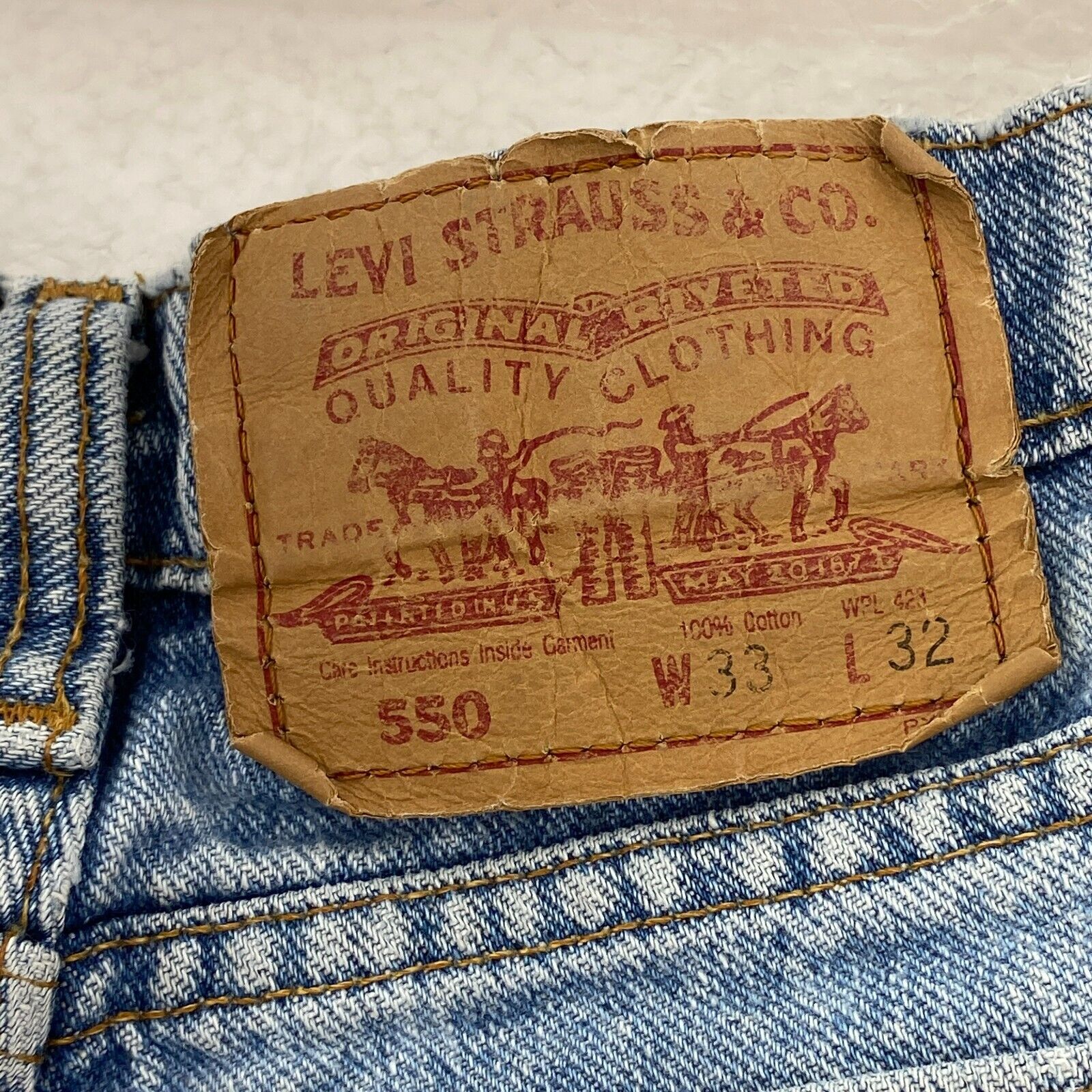 Levi's Light Wash Blue Vintage Jeans Size 32 Tapered Leg