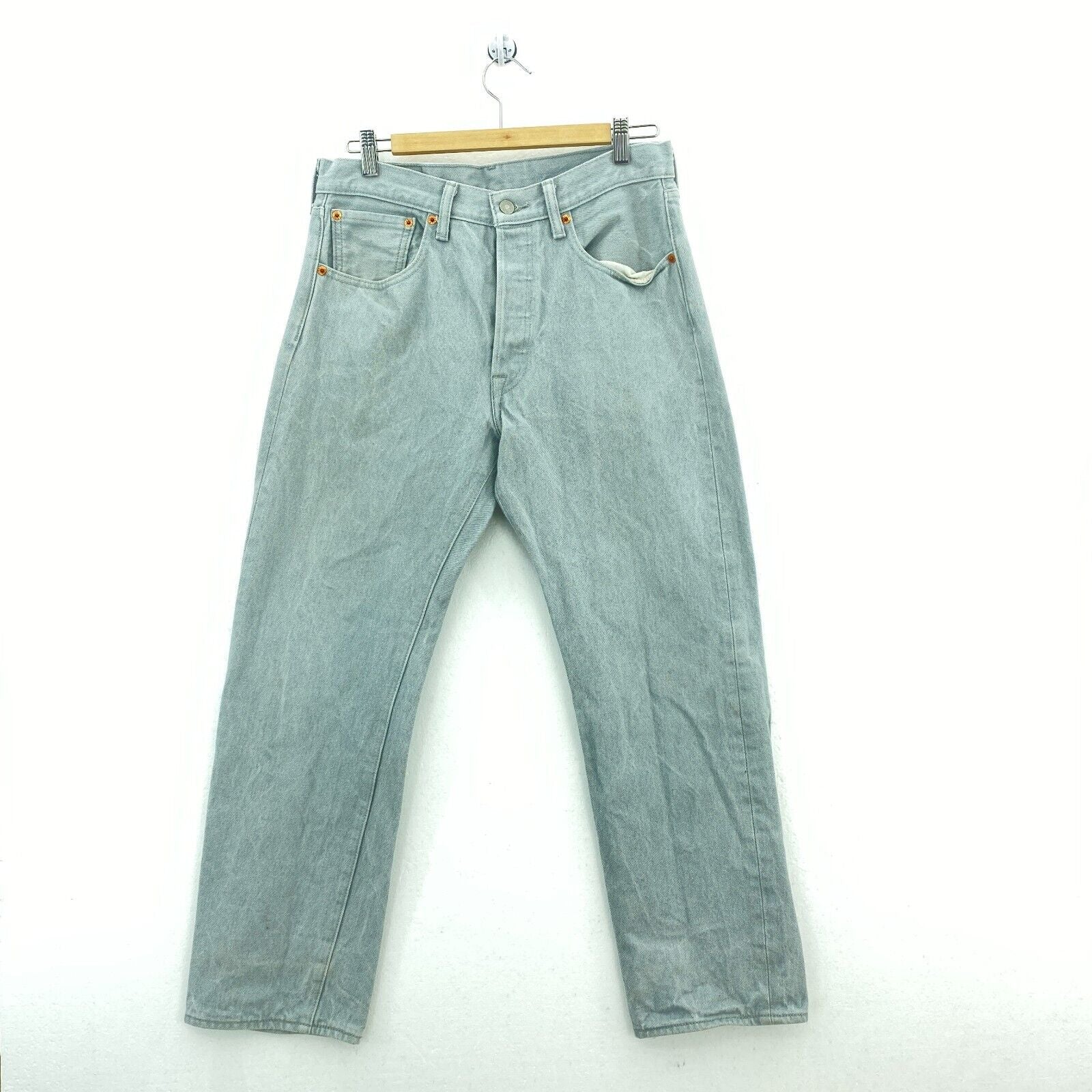 Levi's 501 XX Light Gray Jeans Straight Size 32 x 27