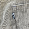 Levis Regular Fit Tapered Leg Tan Corduroy Pant Size 35 x 34 Silver Tab