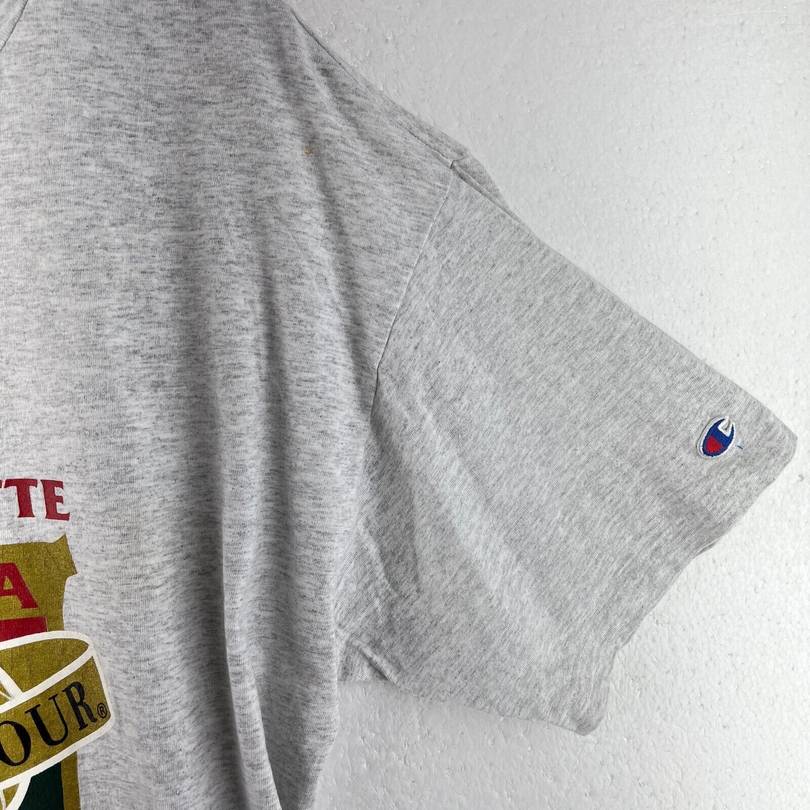 Vintage Champion NCAA Championship Basketball Gray T-shirt Made in USA Size XL