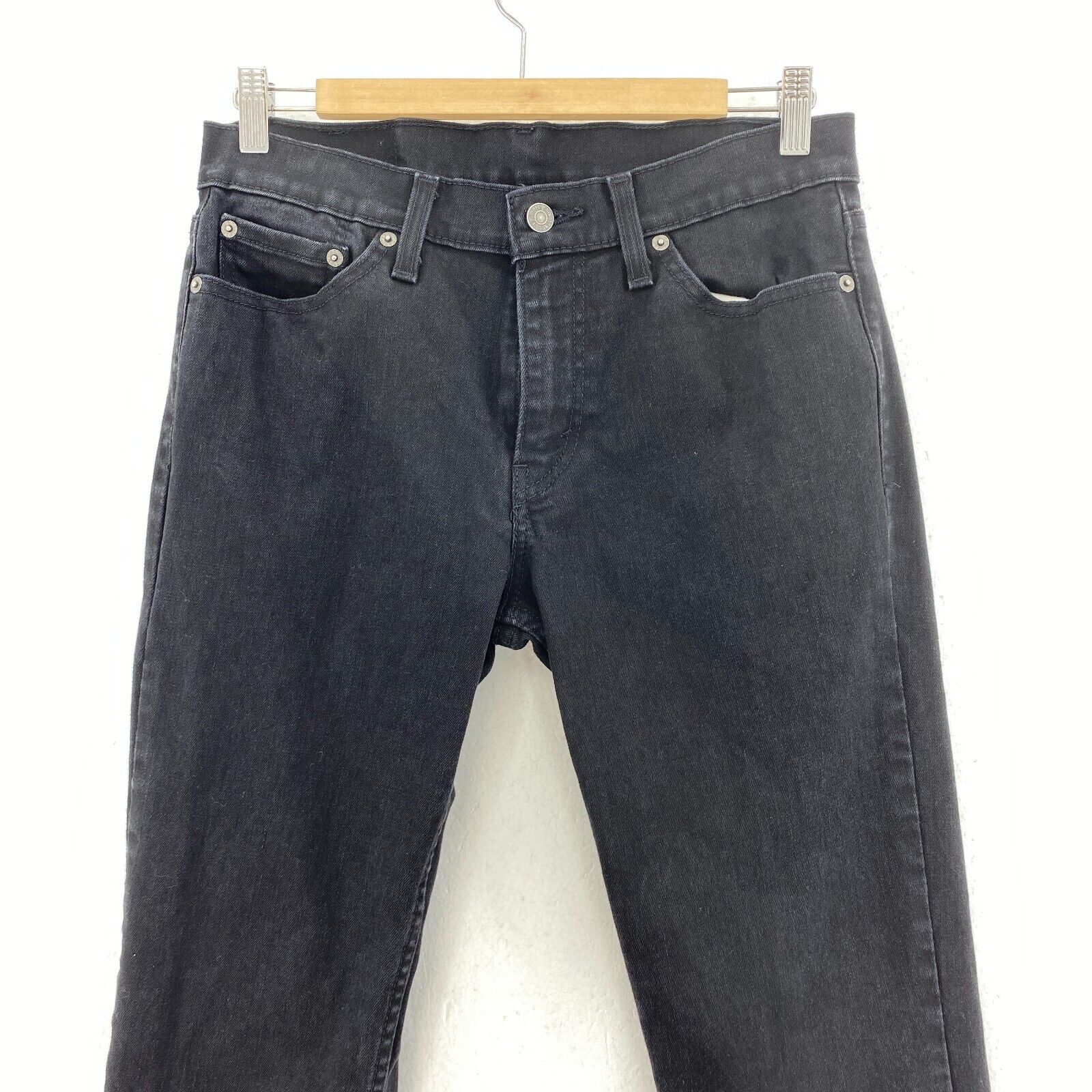 Levi's 511 Dark Wash Black Denim Straight Jeans Size 30