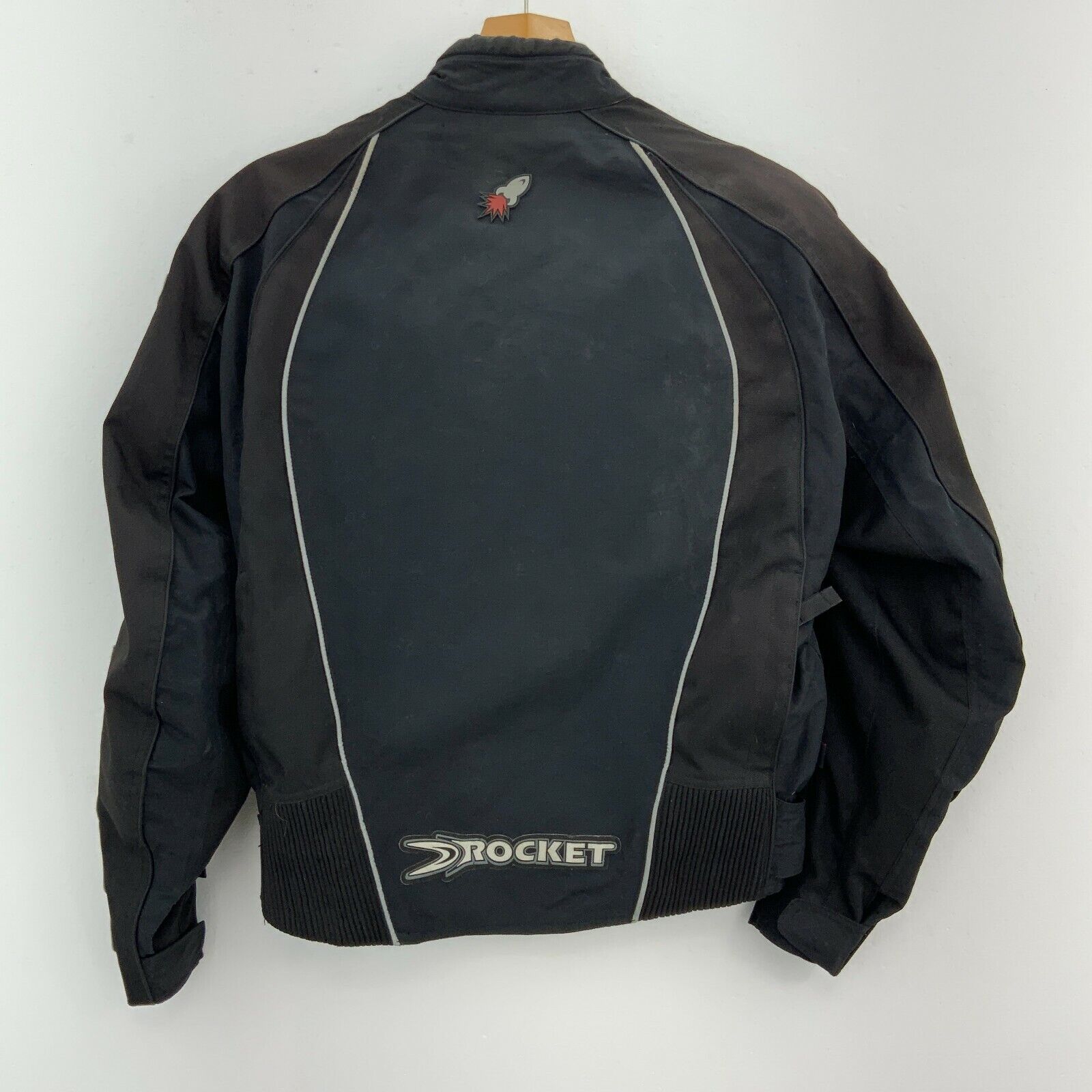 Joe Rocket Biker Jacket Black Size M Armoured Elbow Shoulder Missing Liner