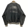 Los Angeles Raiders Vintage Chalk Line Satin Bomber Snap Jacket Size L Black NFL
