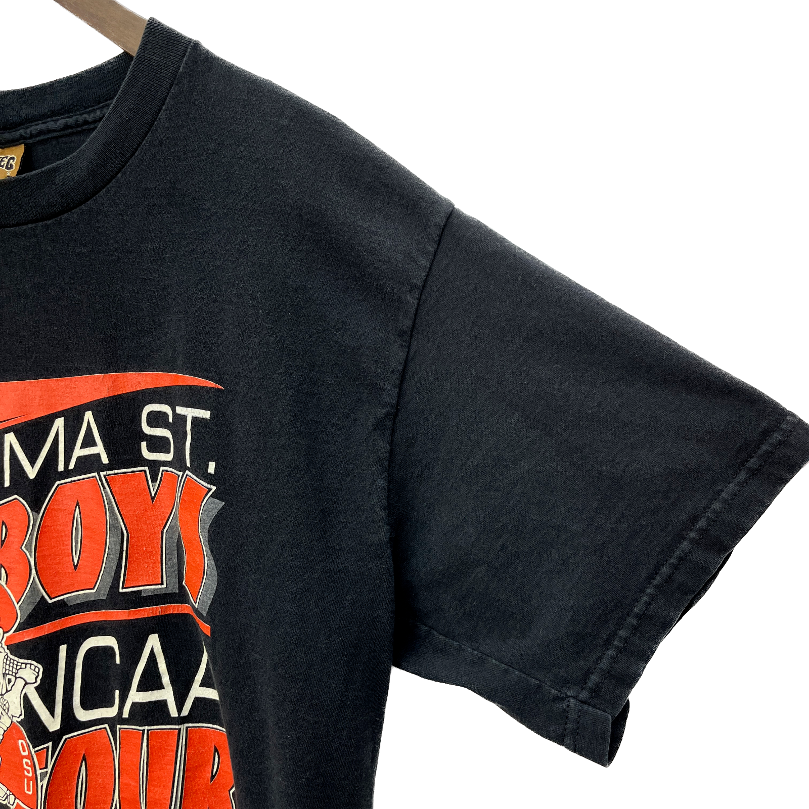 1995 Oklahoma State Cowboys NCAA Final Four Nutmeg Vintage T-shirt Size L Black
