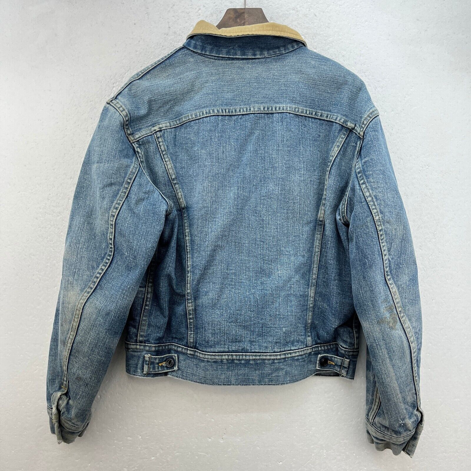 Lee Storm Rider Denim Corduroy Collar Blue Jacket Size M