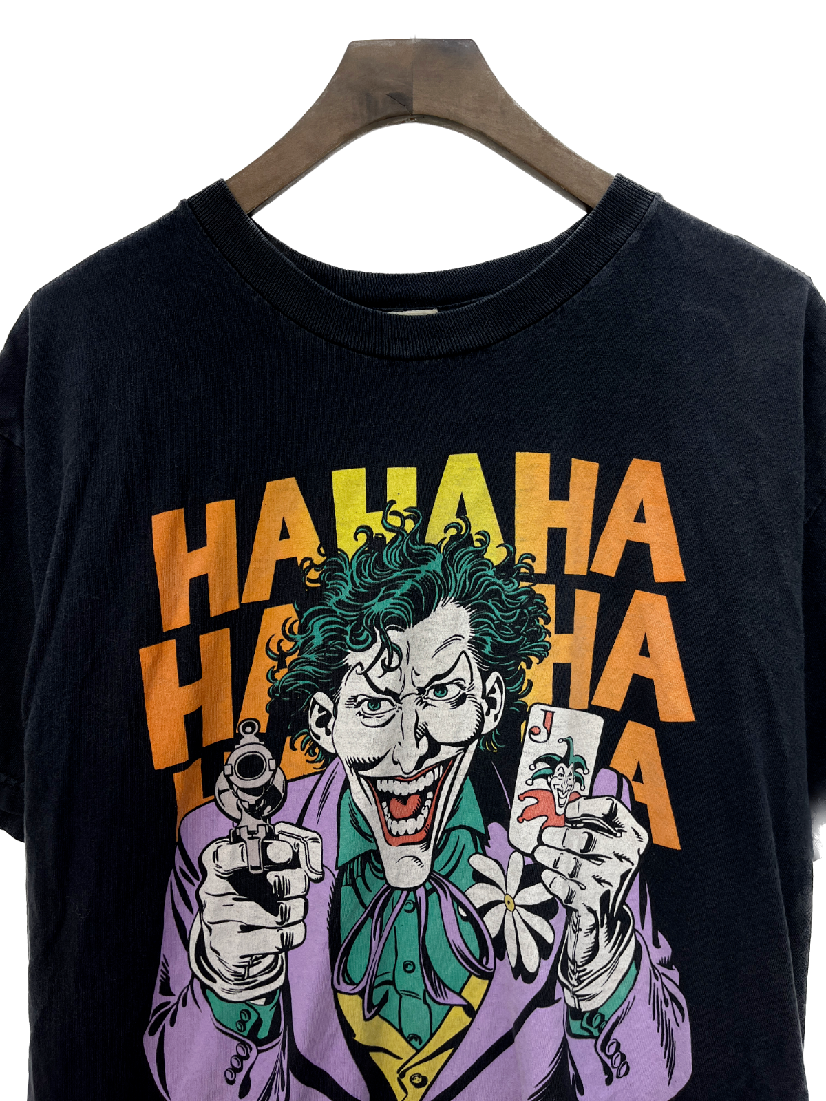 Batman The Joker DC Comics Super Villain Graphic T-shirt Size L Black Y2K