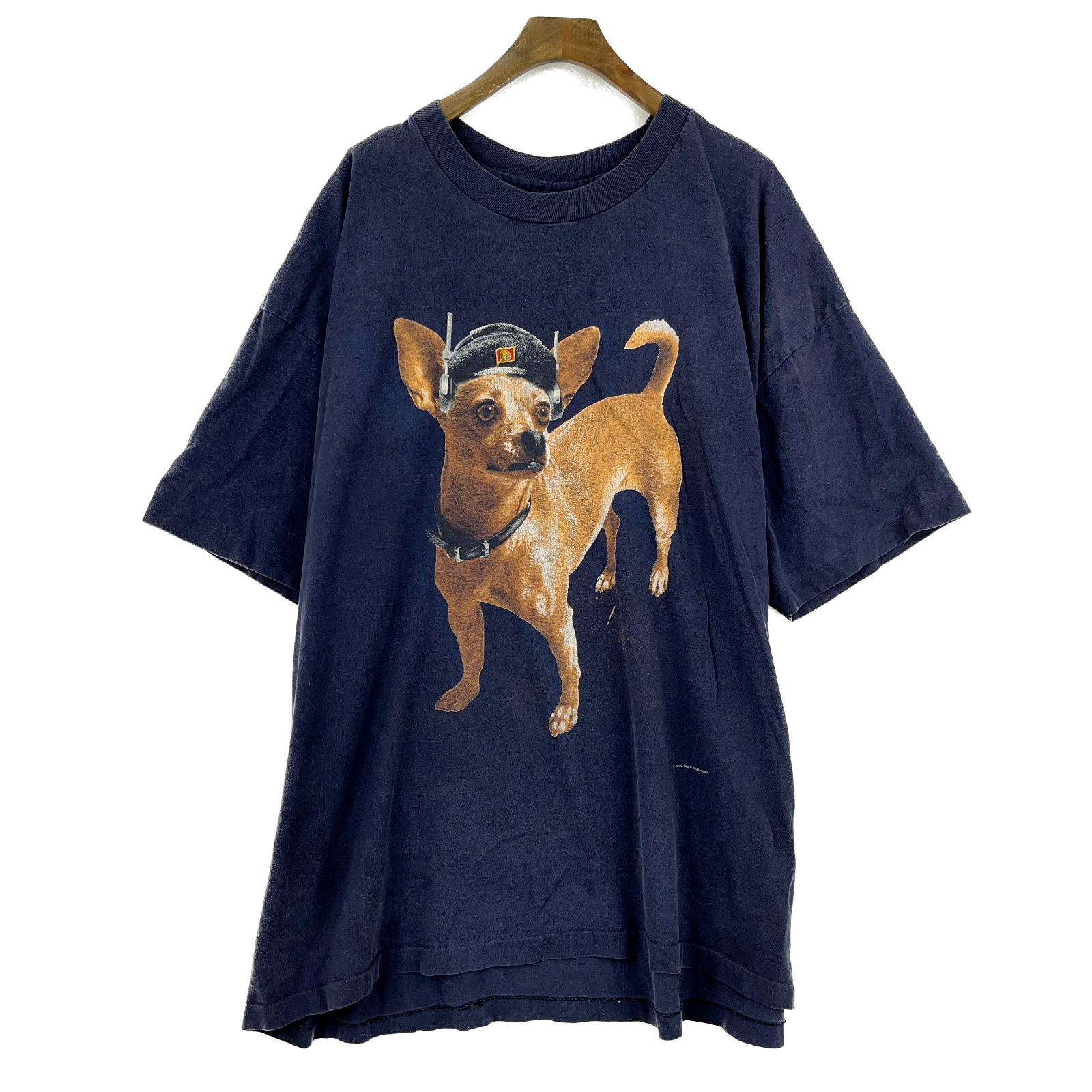 Vintage Taco Bell 1998 Dog Navy Blue T-shirt Size 3XL Single Stitch