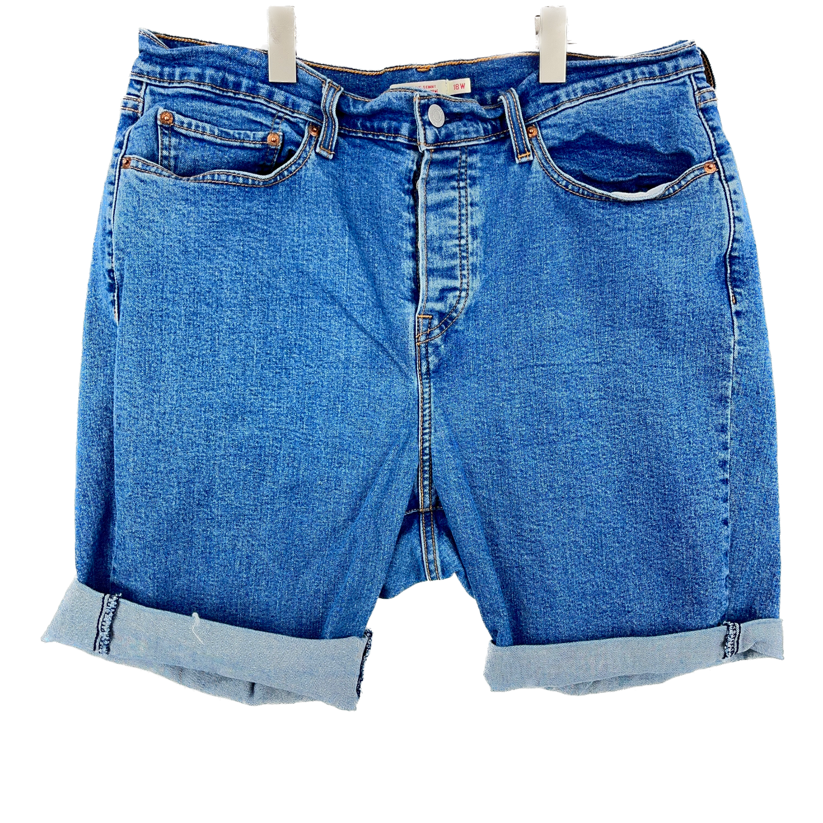 Levi's Women's Wedgie Skinny Medium Was Denim Shorts Size 18