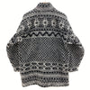 Helly Hansen Geometric Pattern Black Fleece Full Zip Sweater Size S