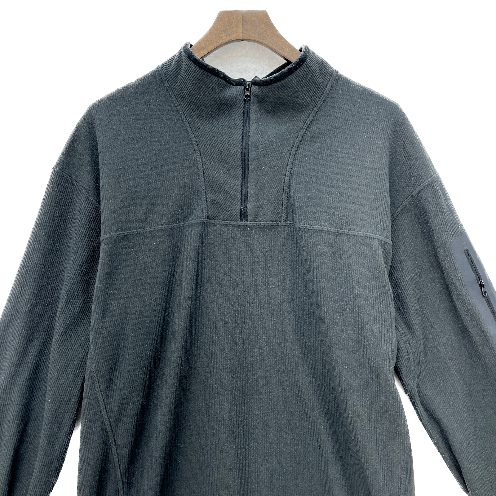 Arc'teryx Quarter Zip Sweat Shirt Size XL Gray Polartec Midweight Fleece