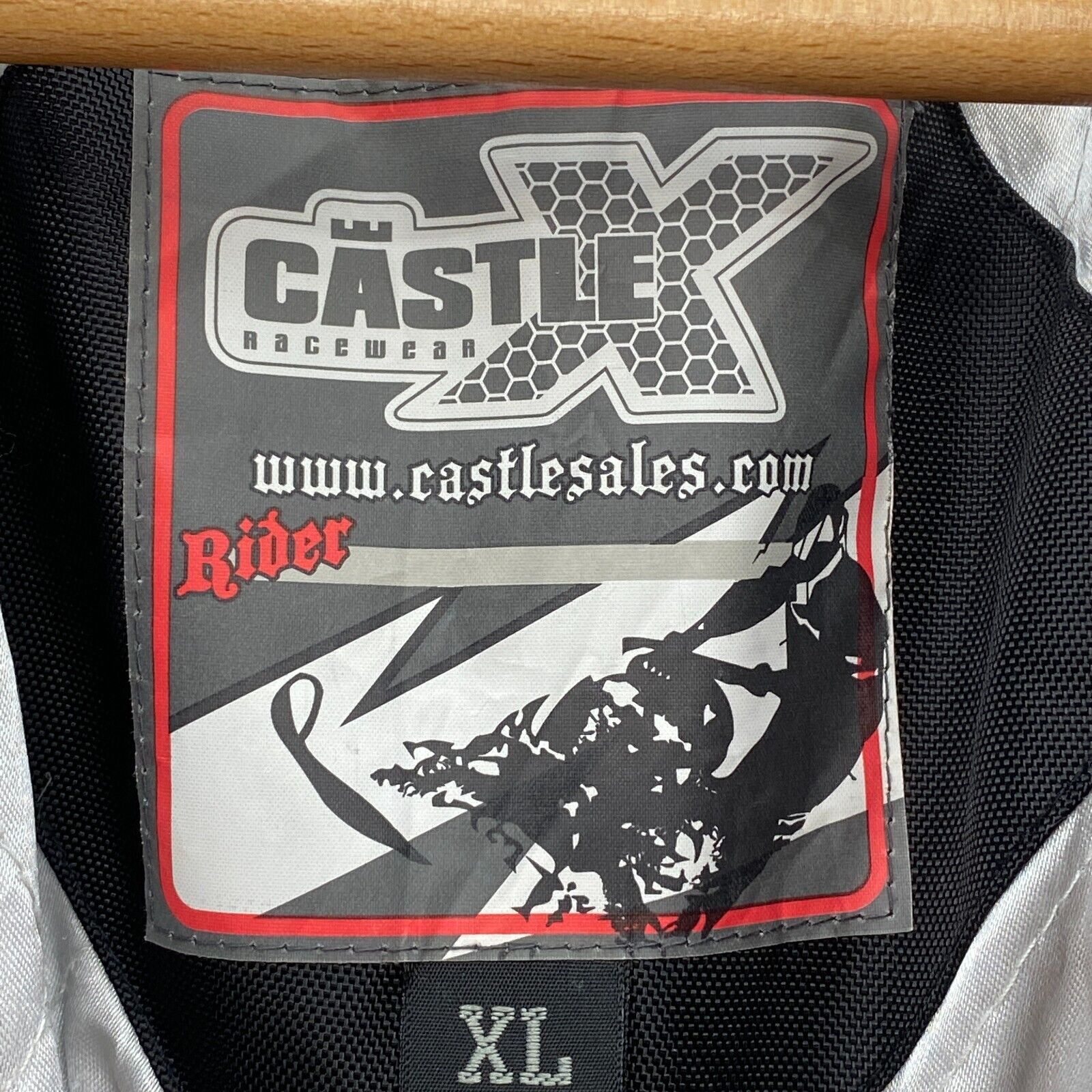 Castle X Racing Motocross Motorcycle Rider Jacket Size XL With Liner