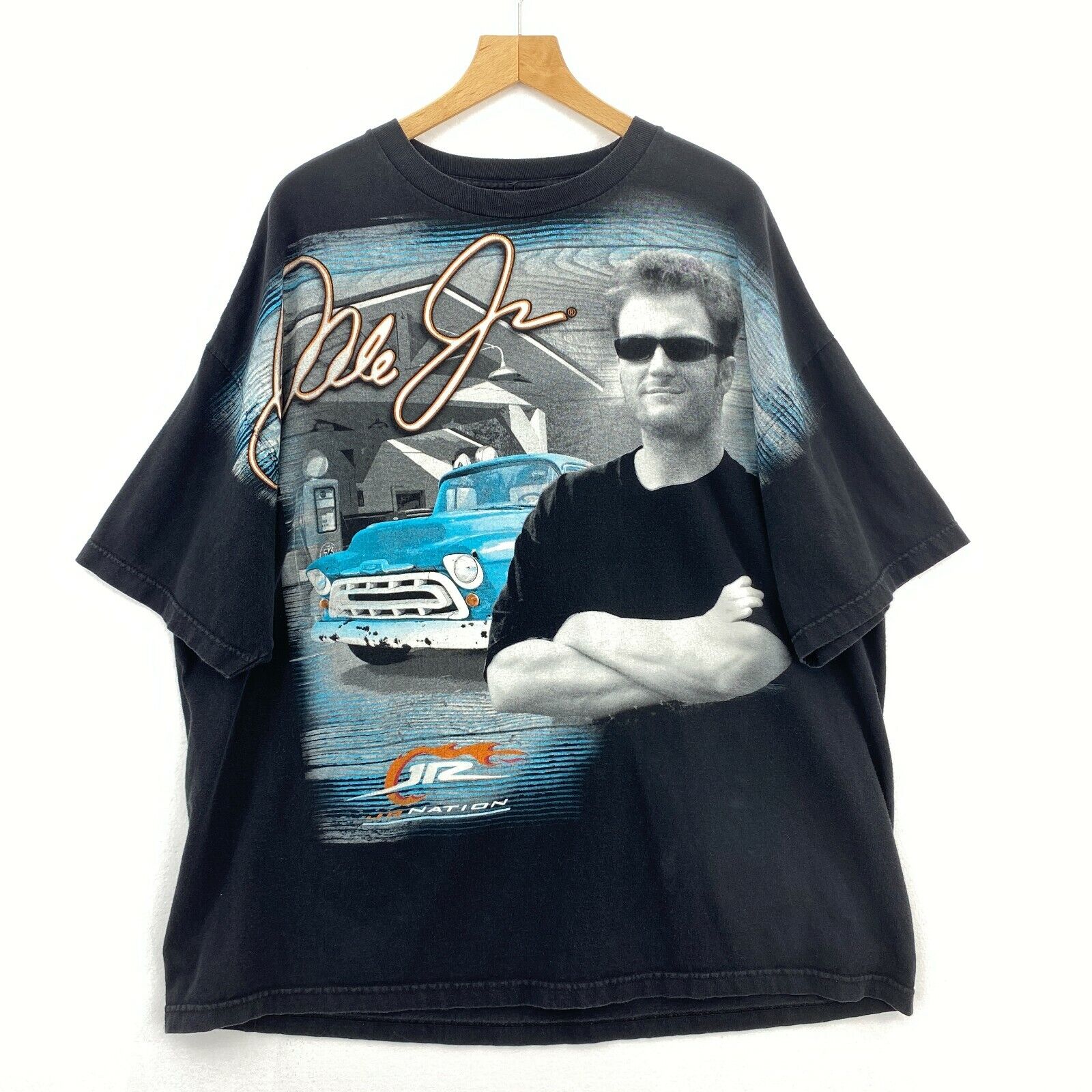 Dale Earnhardt Jr. Nascar Racing Driver Vintage Black T-shirt Size XXXL