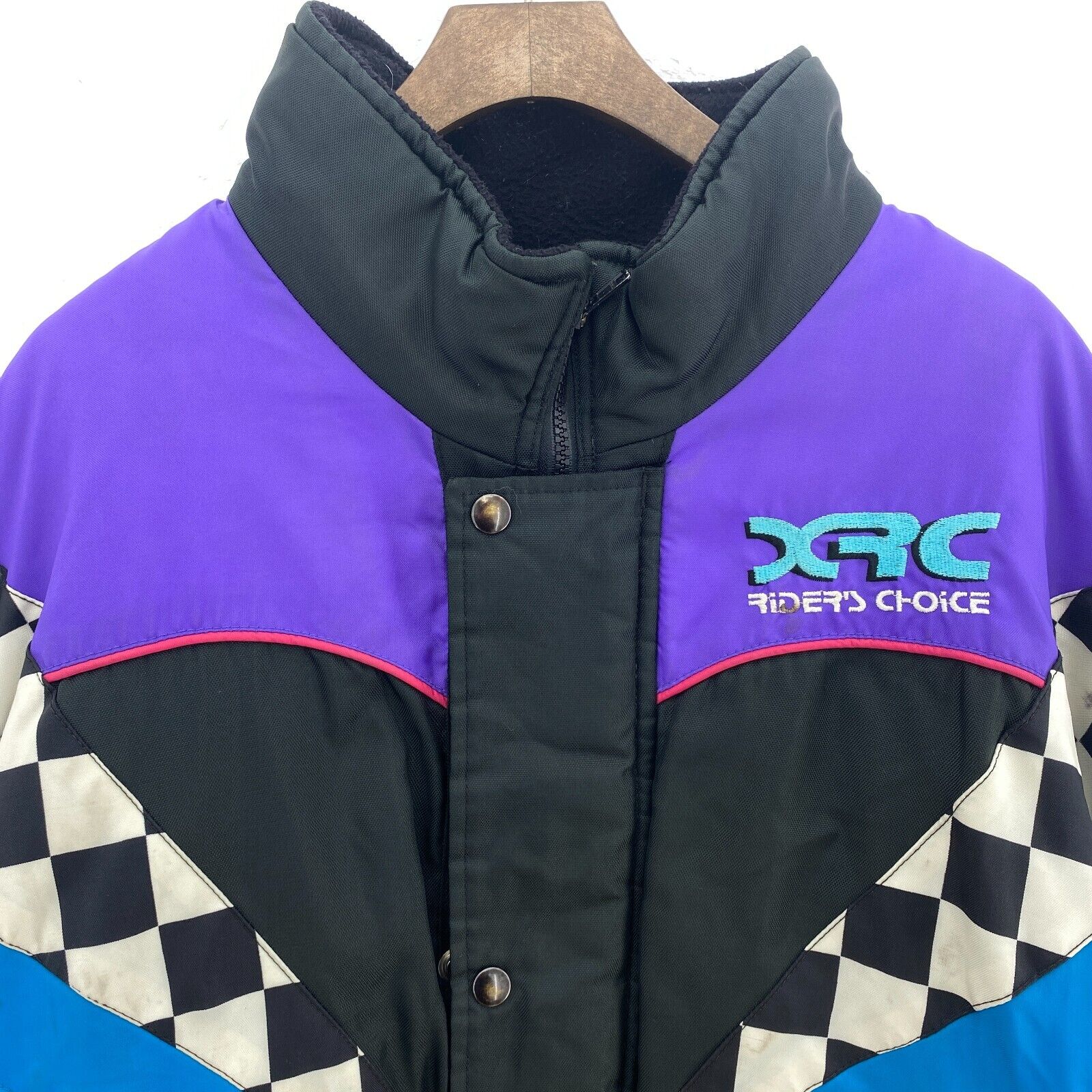 DRC Riders Choice Racing Full Zip Vintage Black Insulated Jacket Size L