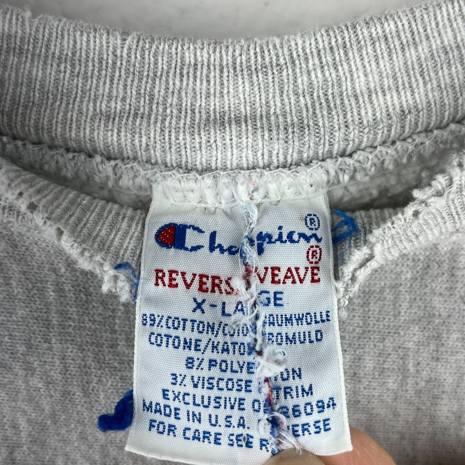 Vintage Champion Reverse Weave Kansas Jay Hawks College 90s Sweatshirt Size XL