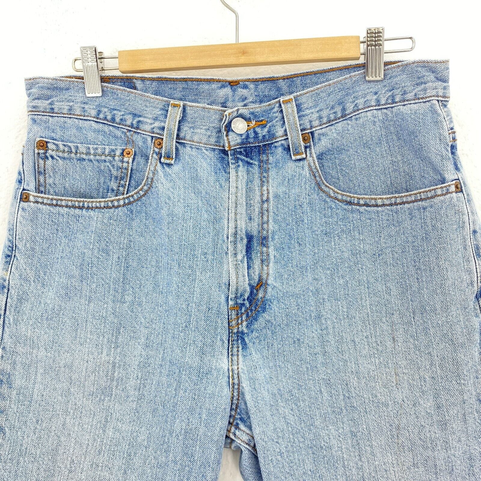 Levi's 505 Light Wash Blue Regular Fit Denim Shorts Size 32