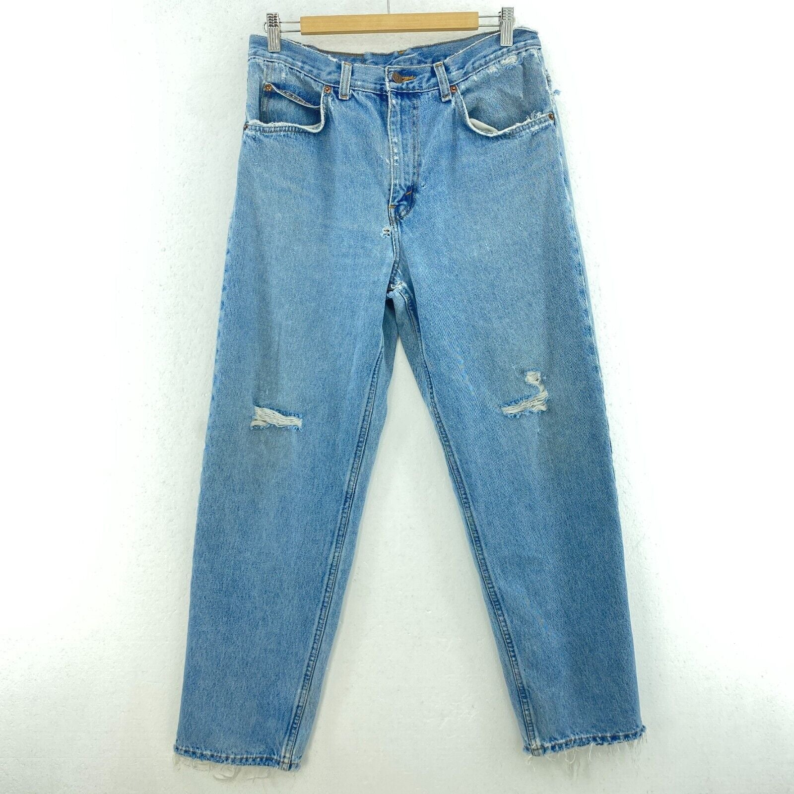 Levi's Orange Tab Light Wash Blue Denim Tapered Jeans Size 32