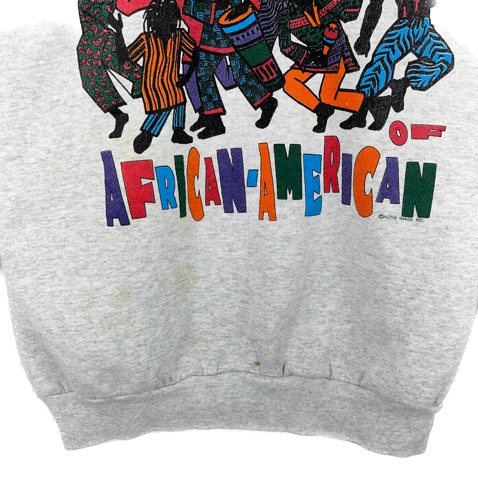 Vintage University Of African American Art Gray Sweatshirt Size XL Raglan Sleeve