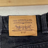 Levi's 619 Orange Tab Dark Wash Black Demin Straight Jeans Size 36