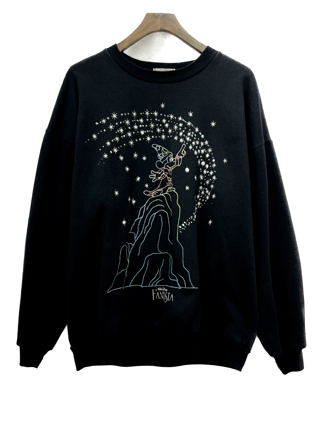 Disney Mickey Mouse Fantasia Niagara Falls Size L Black Winter Festival Rare 90s