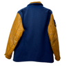 Espanola Vintage Hockey Leather Varsity Jacket Size 36 Youth Blue Brown 80s