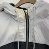 Adidas Hooded Jacket Fleece Lined Size M Two Tone Black Full Zip Up