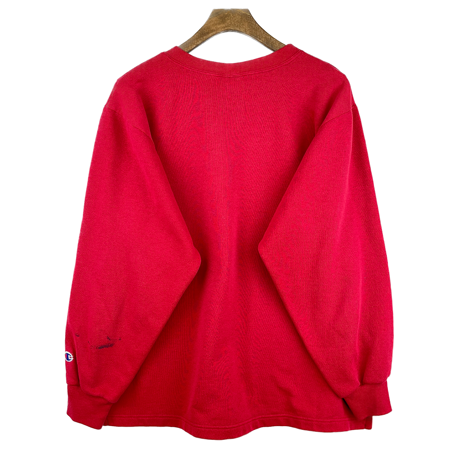Vintage Champion Logo Red Sweatshirt Size XL