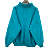 Nike Swoosh Logo Quarter Zip Pullover Blue Sweatshirt Size L