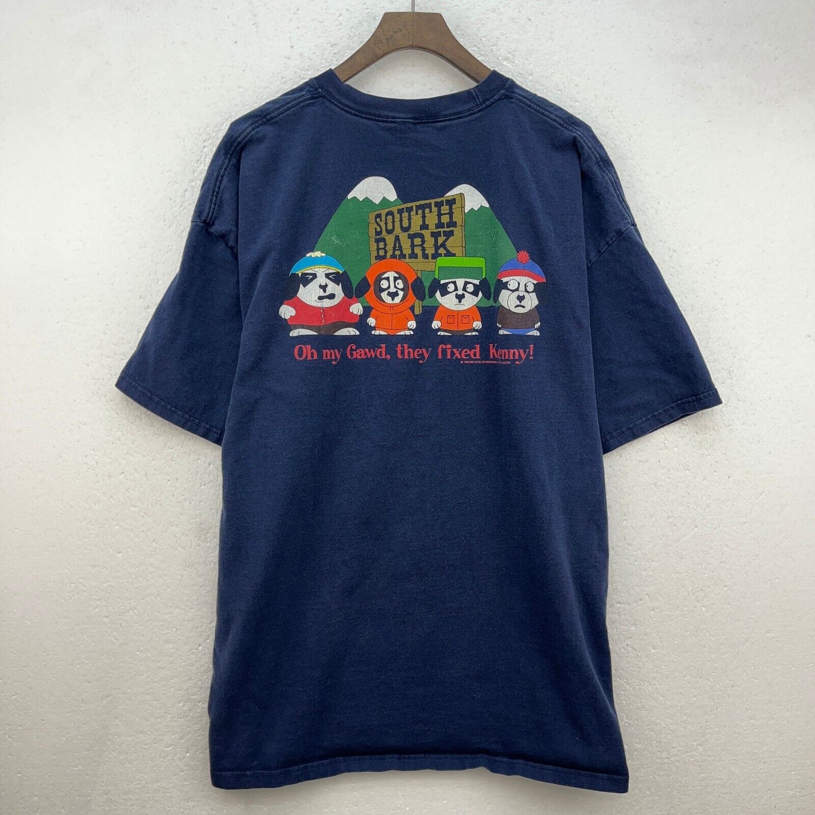 Vintage Big Dogs Tv Show Navy Blue T-shirt Size L