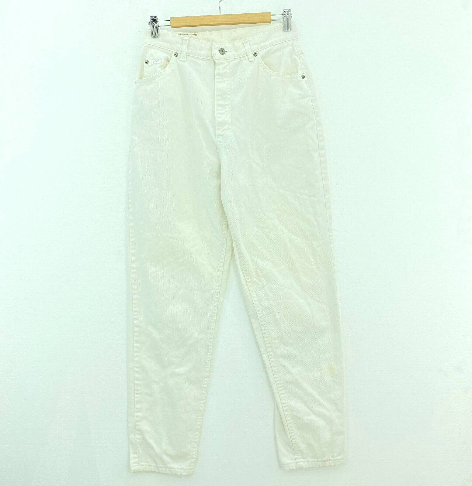 Lee White Vintage Jeans Size 14 Tapered Leg
