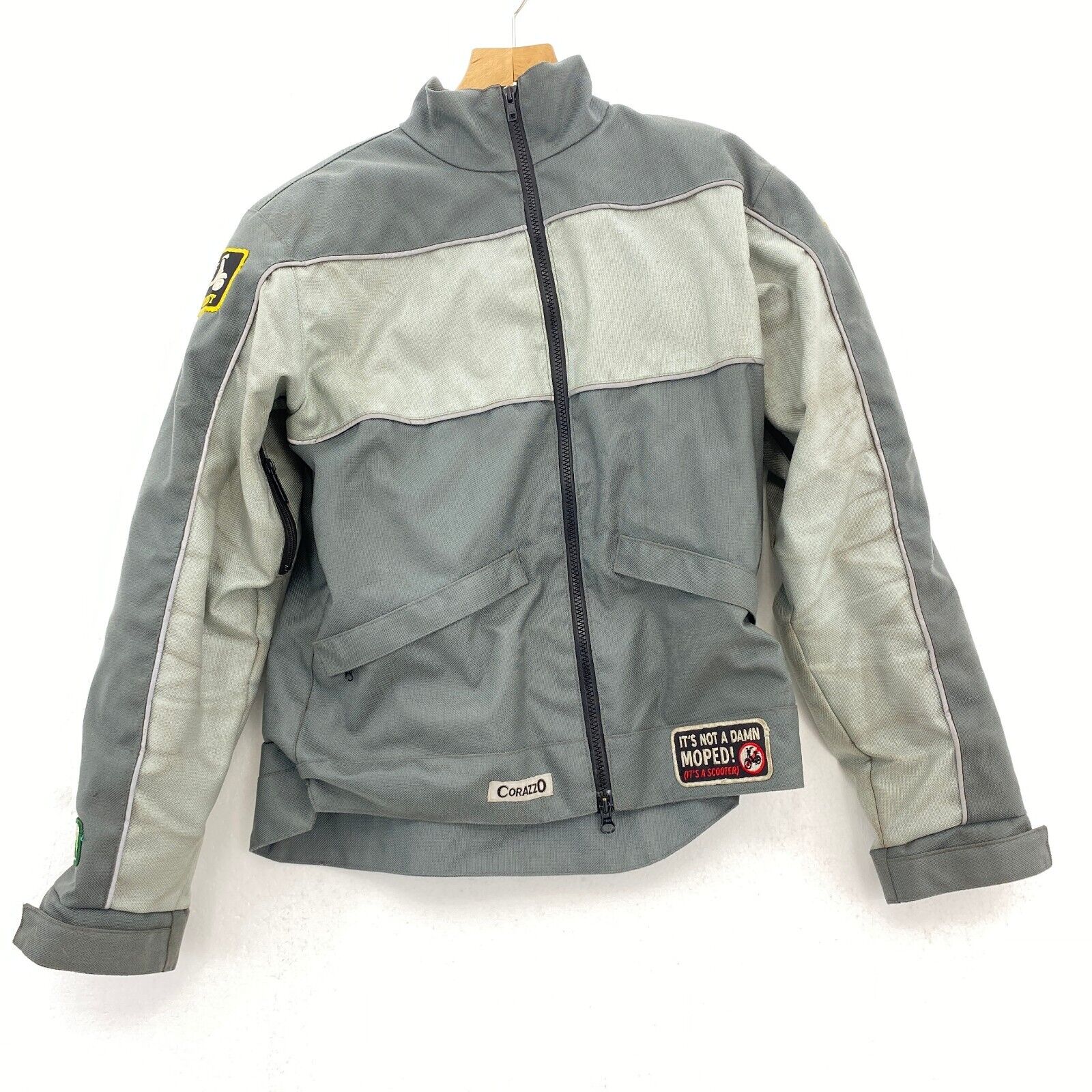 Corazzo Gray Motorcycle Biker Vespa Jacket Size S Scooterist and Moped