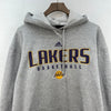 Adidas Los Angeles Lakers NBA Basketball Gray Hoodie Size L