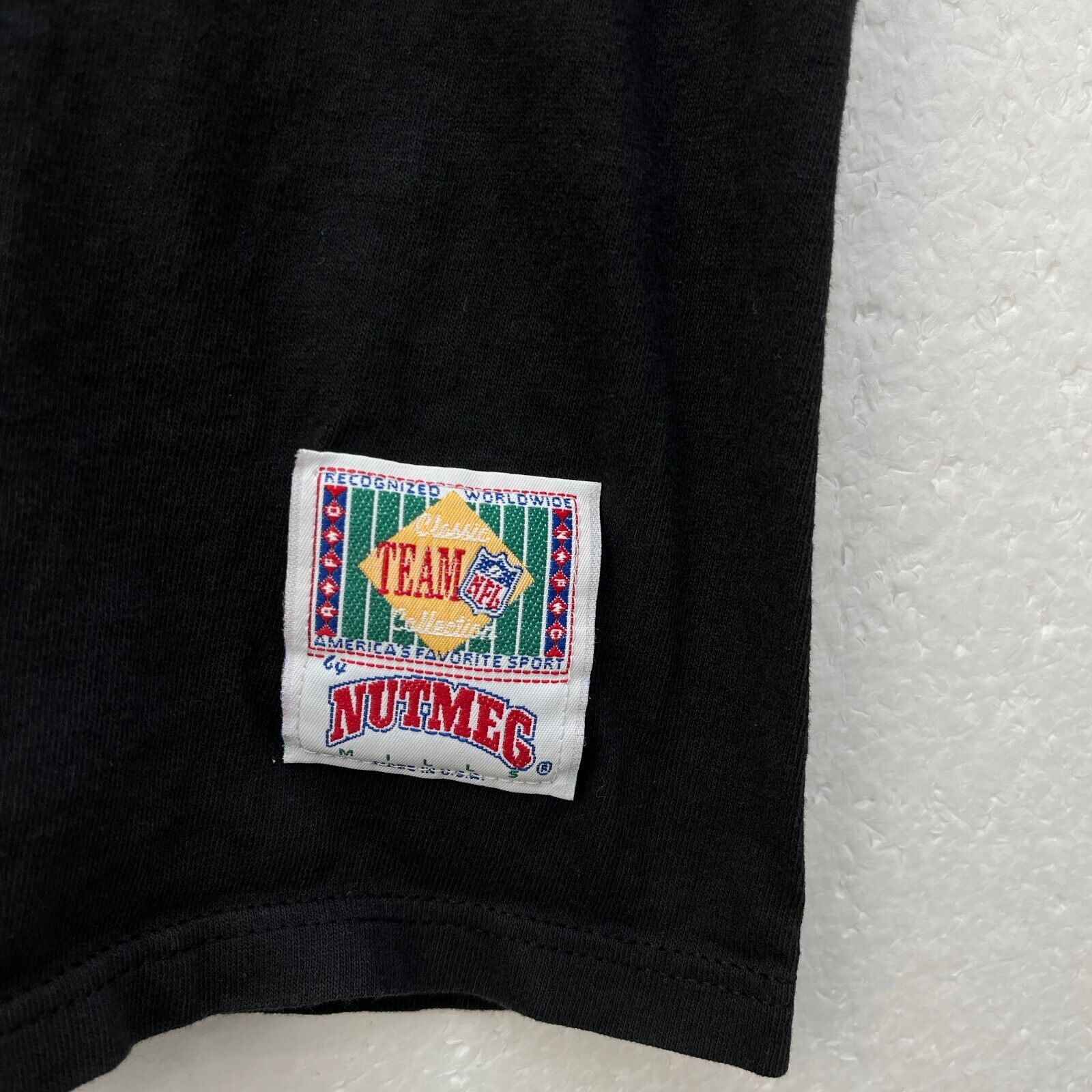 1993 Atlanta Falcons Nutmeg Vintage Baseball T-shirt Size L Embroidered MLB