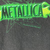 Vintage 2002 Metallica Green Band Tour T-Shirt Black Size XL