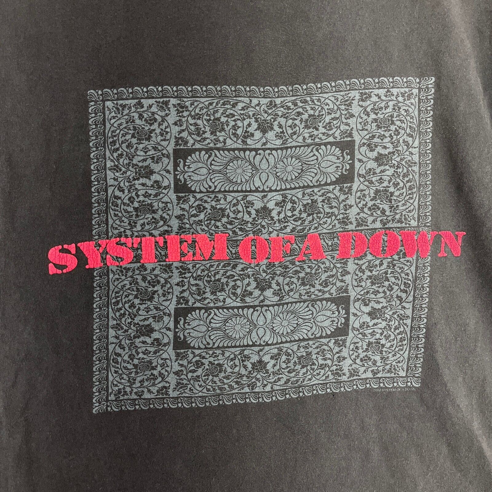 Vintage System Of A Down Band Tour l Print 2002 Black T-shirt Size M