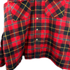 Vintage Button Up Checked Red Shirt Jacket Size XL Double Pocket