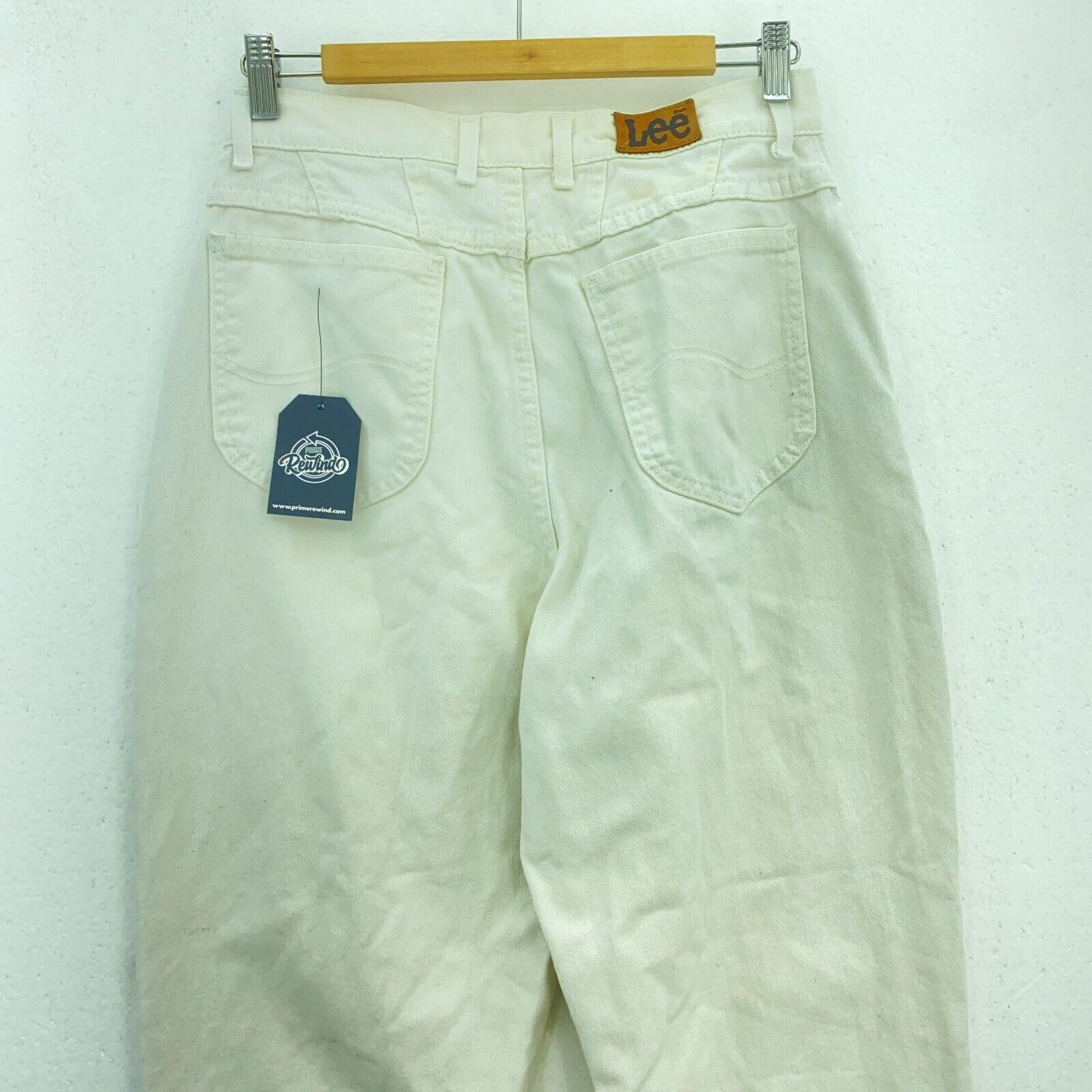 Lee White Vintage Jeans Size 14 Tapered Leg