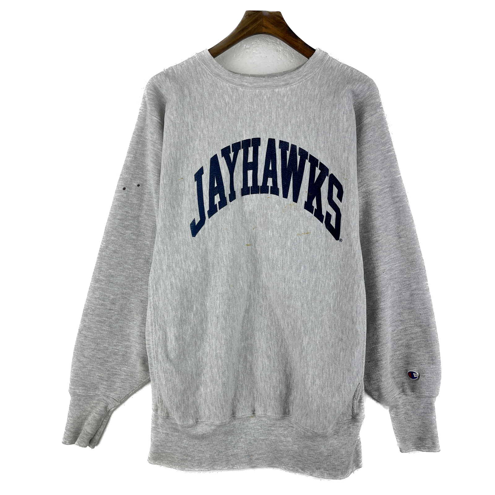 Vintage Champion Reverse Weave Kansas Jay Hawks College 90s Sweatshirt Size XL