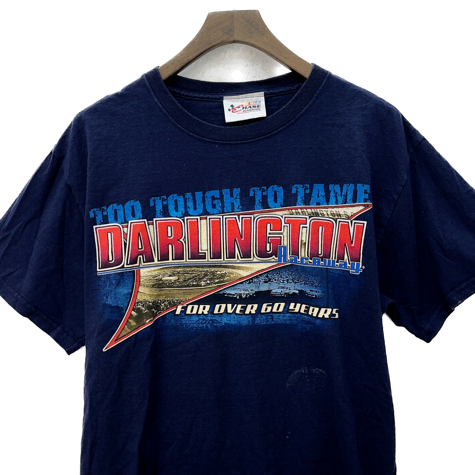 Darlington Raceway NASCAR Track 60 Years T-shirt Size M Blue Chase Authentics