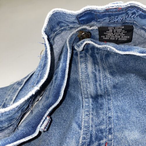 30 Below Denim Cargo Carpenter Shorts Size 36 Medium Wash Blue