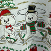 Snowflakes Bears Winter Merry Christmas Vintage White Sweatshirt Size XXXL