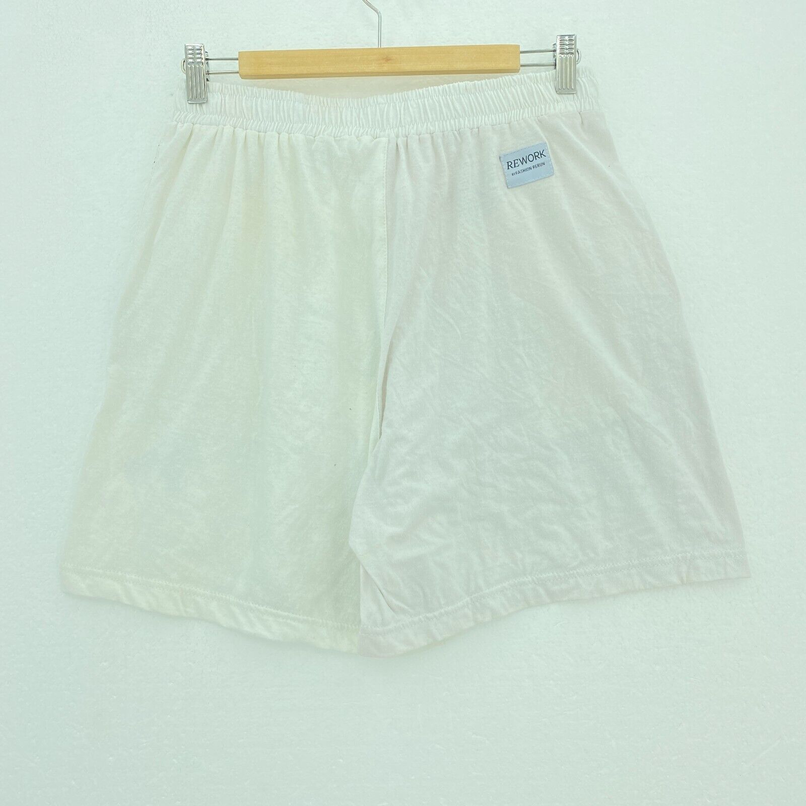 Looney Tunes Space Jam Bugs Bunny Cartoon White Rework Upcycled Shorts Size XS