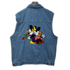 Disney Mickey and Minnie Mouse Vintage Denim Jacket Vest Size L Blue 90s