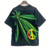 1993 Wild Oats Jamaican Herb Peace Black T-shirt Size L Single Stitch