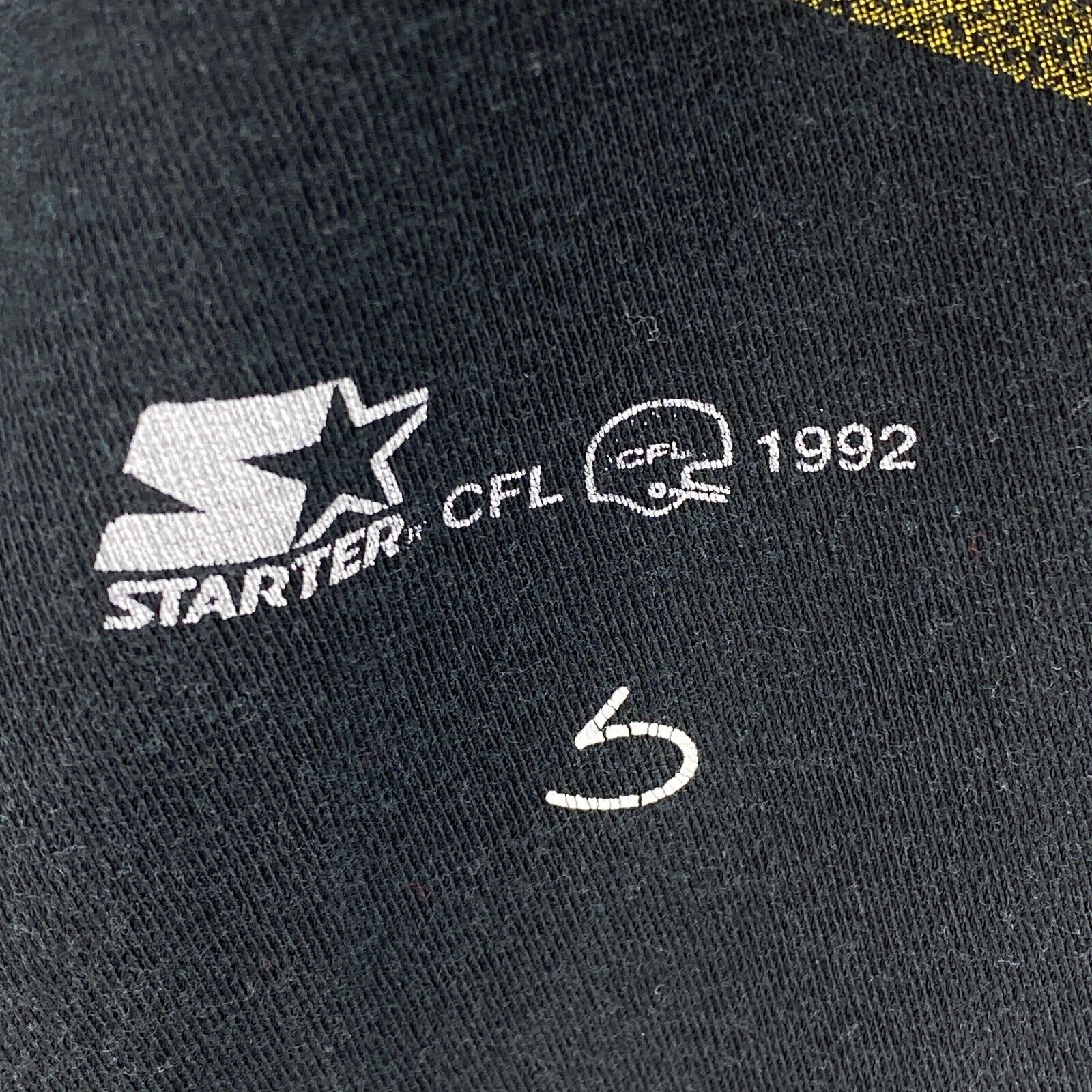 Starter Edmonton 1992 Eskimos Vintage Black T-shirt Size XL Single Stitch