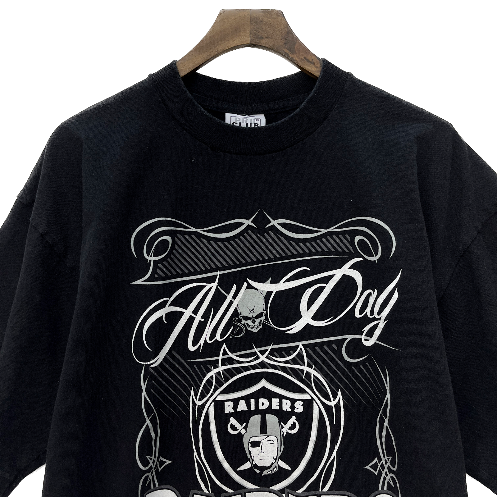 Los Angeles Raiders All Day Vintage Graphic Football T-shirt Size XL Black NFL