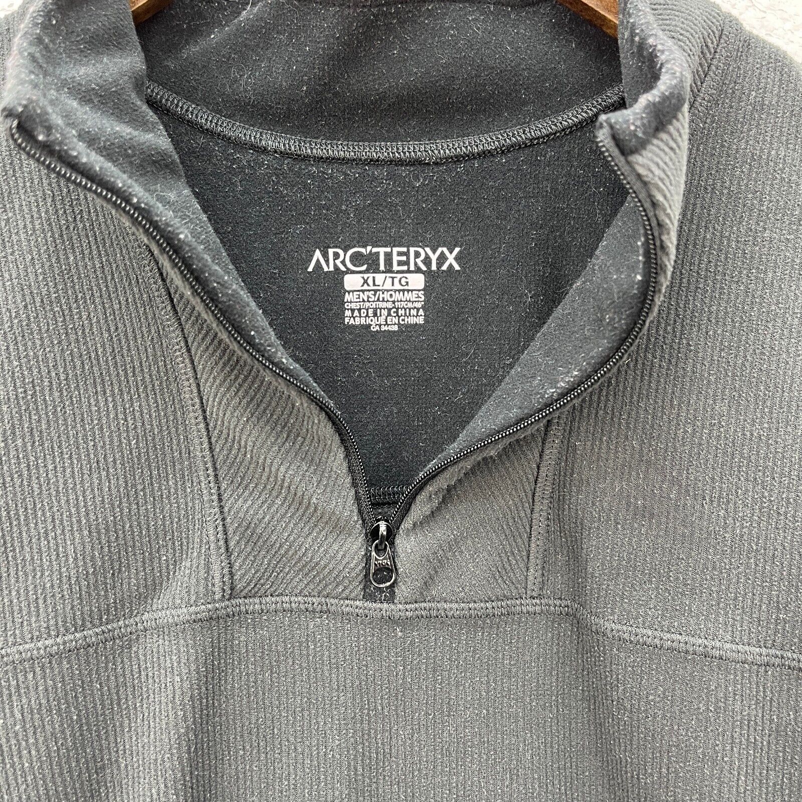 Arc'teryx Quarter Zip Sweat Shirt Size XL Gray Polartec Midweight Fleece